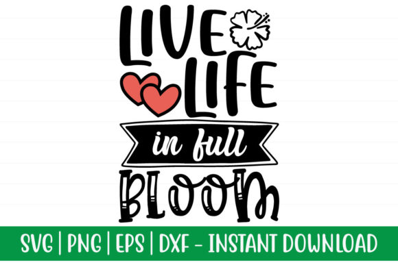 Download Live Life in Full BLOOM SVG Cut File - Premium Bundle