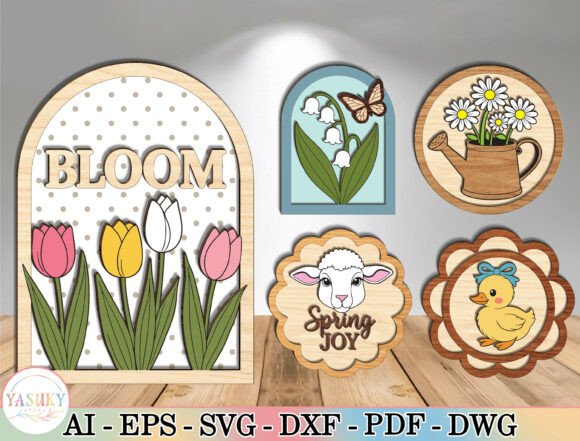 Download Spring Bloom Laser Cut File SVG Bundle - Premium Bundle
