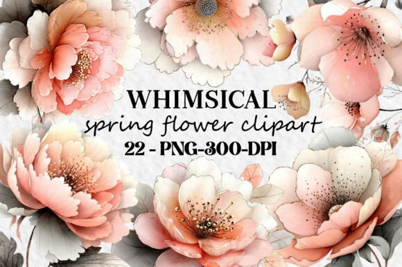 Download Whimsical Spring Flower Clipart Png Bund - Flower clipart Collection