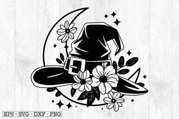 Download Floral Witch Hat Svg, Witchcraft Svg - Premium Resources