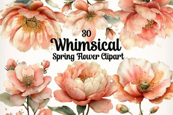 Download Whimsical Spring Flower Clipart - Flower clipart Collection