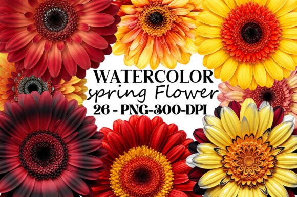 Download Watercolor Spring Flower Clipart Bundle - Flower clipart Collection