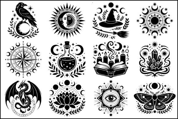 Download Mystical Witchcraft SVG Symbol Bundle - Witchcraft svg Collection